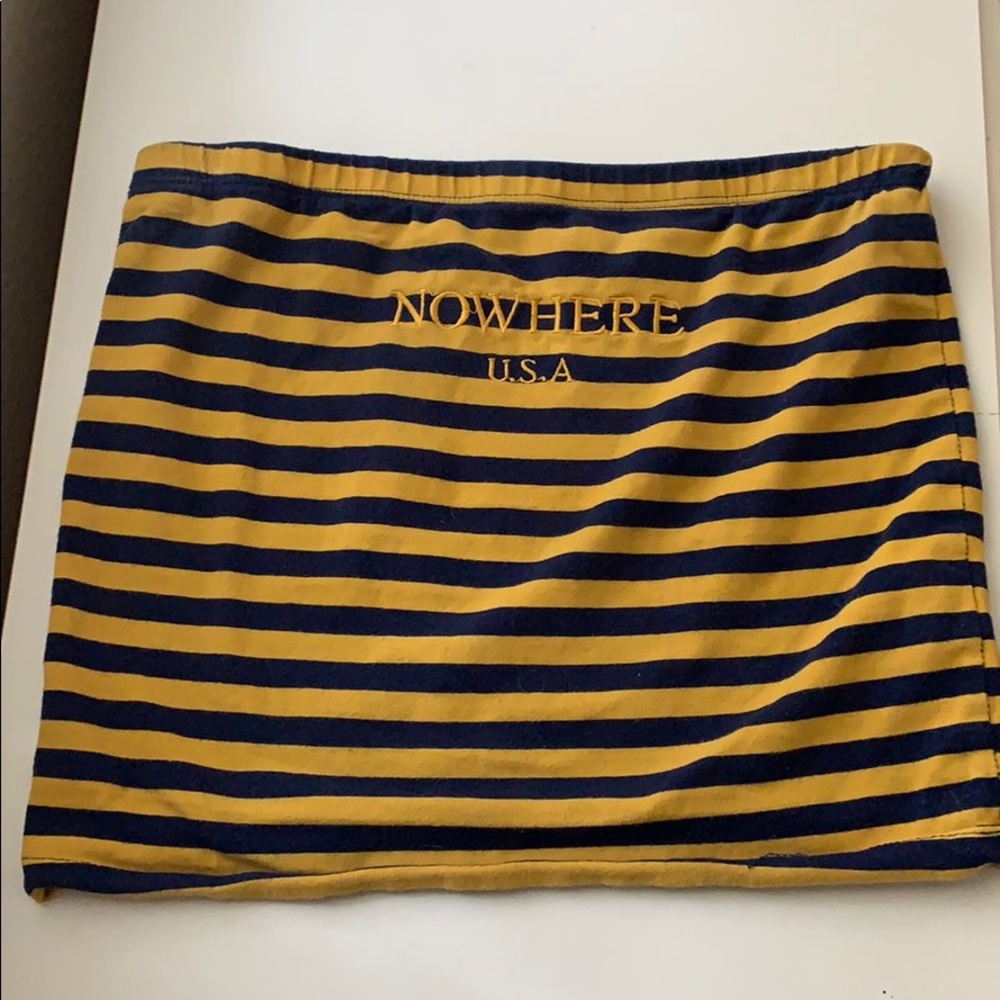 Yellow striped crop top